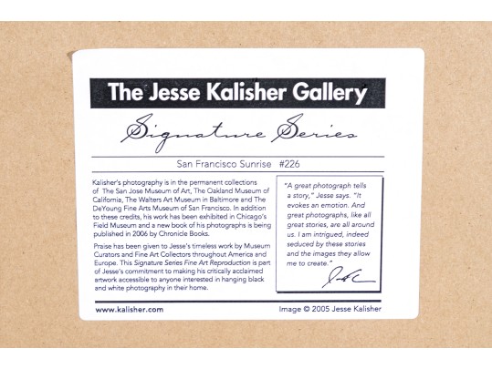 Black And White 'San Francisco Sunrise' Photo, Framed