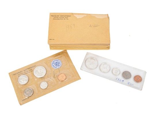 Collection Of Thirteen United States Proof Sets, 90% Silver, Ranging 1956 To 1964