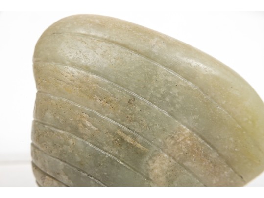 Two Soft Green Carved Serpentine Stones