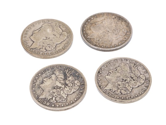 Four Morgan Silver Dollars