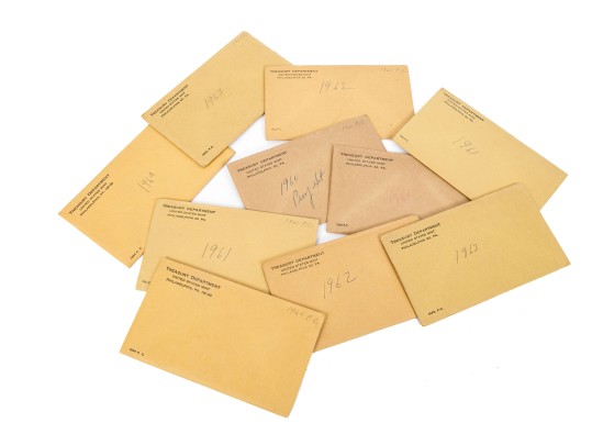 Collection Of Thirteen United States Proof Sets, 90% Silver, Ranging 1956 To 1964