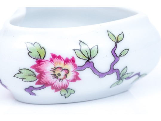 Limoges Floral Painted Heart Form Box
