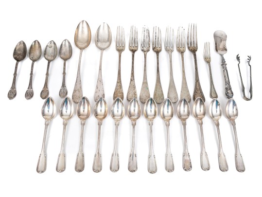 Sterling Silver Flat Wear, 38 Ozt