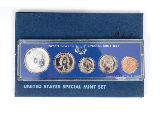 Collection Of United States Currency: Proof Sets, Silver Sets, Silver Dollar, Eisenhower Dollars
