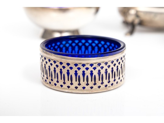 Lot Of Sterling And Glass Salts Dishes