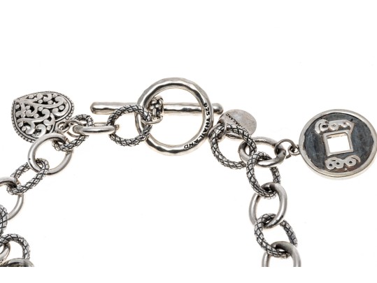 Sterling Cable Link Charm Bracelet