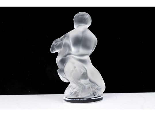 Lalique Lady With Lamb Figurine
