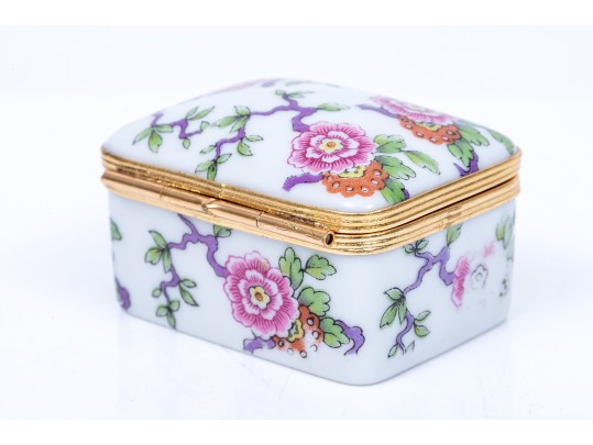 Vintage Limoges Floral Painted Box