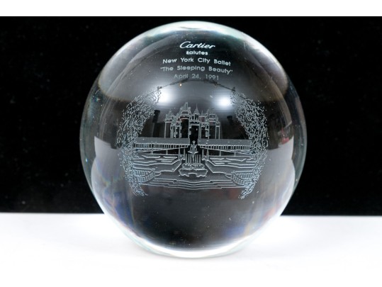 Cartier 1991 New York 'the Sleeping Beauty' Ballet Paperweight