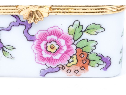 Vintage Limoges Floral Painted Box