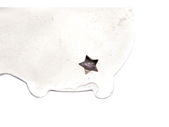 Antique Beautiful Sterling Silver Front Art Nouveau Figural Brooch