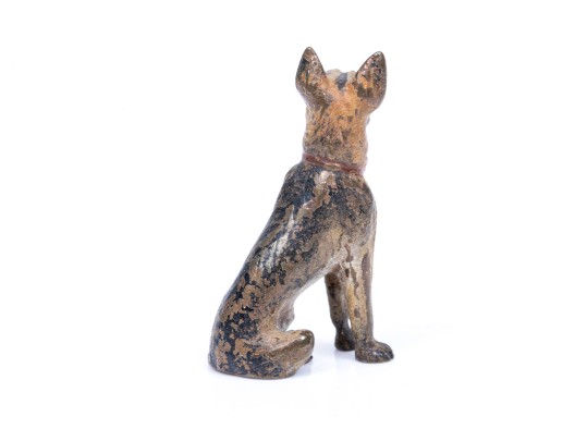 Beautiful Diminutive Vintage Austrian Cold Painted Bronze German Shepherd