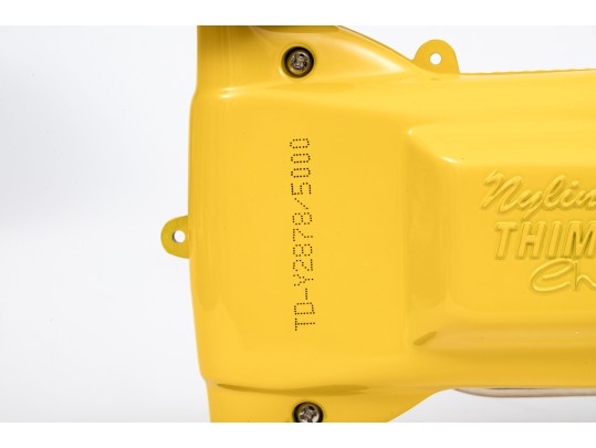 Fabulous Mint Nylint Thimble Drome, Champion, Yellow, Boxed