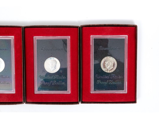 Collection Of United States Currency: Proof Sets, Silver Sets, Silver Dollar, Eisenhower Dollars