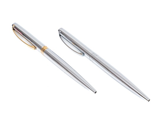 Two Tiffany & Co. Stainless Steel Pens