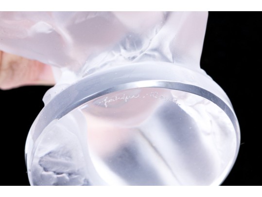 Lalique Lady With Lamb Figurine