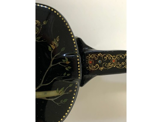 Russian Violin Form Hand Painted Russian Lacquered Box