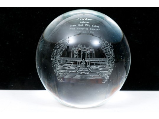 Cartier 1991 New York 'the Sleeping Beauty' Ballet Paperweight