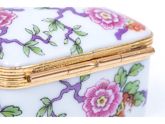 Vintage Limoges Floral Painted Box
