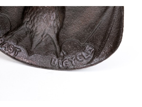 Demorast Bicycles Fabulous Vintage Advertising Cast Iron Bat Motif Pin Tray