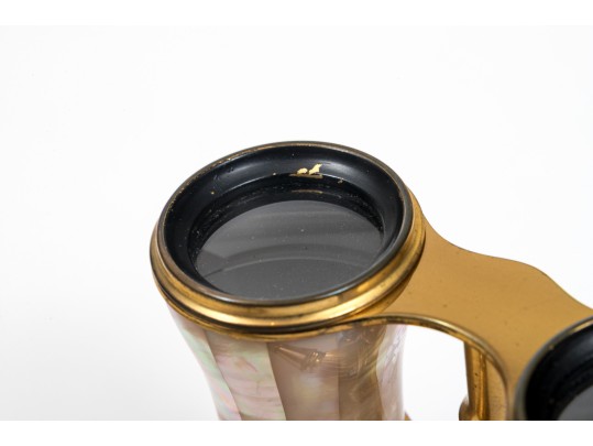 Lemaire Fi, Paris Beautiful Vintage Long Handle Mother-of-pearl Opera Glasses