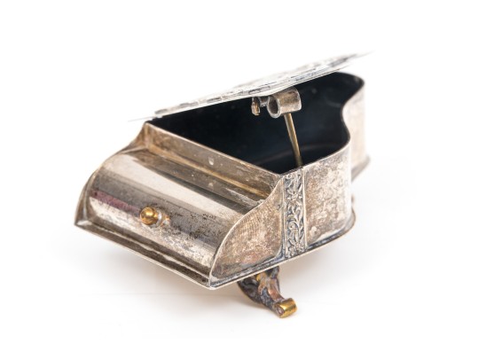 Whimsical Sterling Miniature Piano, 2.3 Ozt.