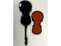 Russian Violin Form Hand Painted Russian Lacquered Box