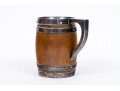 Thomas Harwood & Sons Handsome Oak And Silver Plate Tankard, Pre-1896