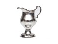 Antique 18th Century English Sterling Pedestal Creamer, Beaded Edge, Circa 1775