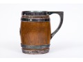 Thomas Harwood & Sons Handsome Oak And Silver Plate Tankard, Pre-1896