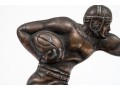 Striking Vintage Bronze Football Motif Radiator Cap Cover, Mounted
