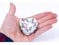 Limoges Floral Painted Heart Form Box