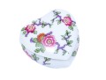 Limoges Floral Painted Heart Form Box