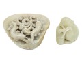 Two Soft Green Carved Serpentine Stones