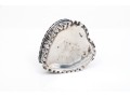 Antique Sterling Silver Beautiful Repousse Hinged Heart Shaped Box, Birmingham, 1898