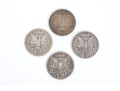 Four Morgan Silver Dollars