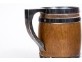 Thomas Harwood & Sons Handsome Oak And Silver Plate Tankard, Pre-1896