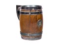 Thomas Harwood & Sons Handsome Oak And Silver Plate Tankard, Pre-1896