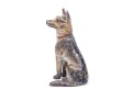 Beautiful Diminutive Vintage Austrian Cold Painted Bronze German Shepherd