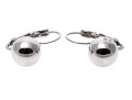 Modern Sterling Silver Ball Earrings