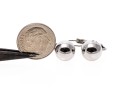 Modern Sterling Silver Ball Earrings