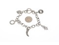Sterling Cable Link Charm Bracelet