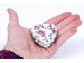 Limoges Floral Painted Heart Form Box