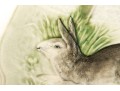 Choisy Le Roi, HIggins & Seiter Charming Antique Frolicking Bunnies Plate