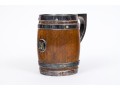 Thomas Harwood & Sons Handsome Oak And Silver Plate Tankard, Pre-1896