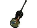 Russian Violin Form Hand Painted Russian Lacquered Box