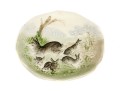 Choisy Le Roi, HIggins & Seiter Charming Antique Frolicking Bunnies Plate