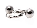 Modern Sterling Silver Ball Earrings