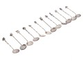 Twelve Handsome 950 Silver Coffee Spoons