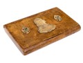 Burl Wood And 84 Russian Silver Cigar Case